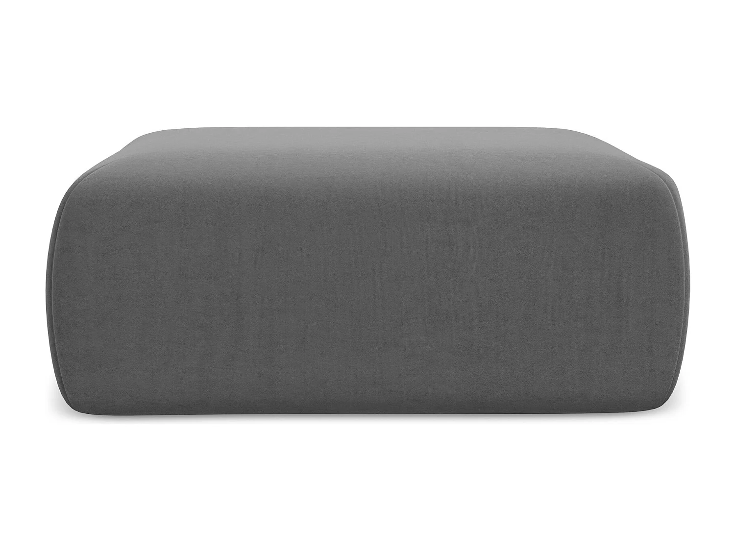 Pouf en velours - gris - KAPUA