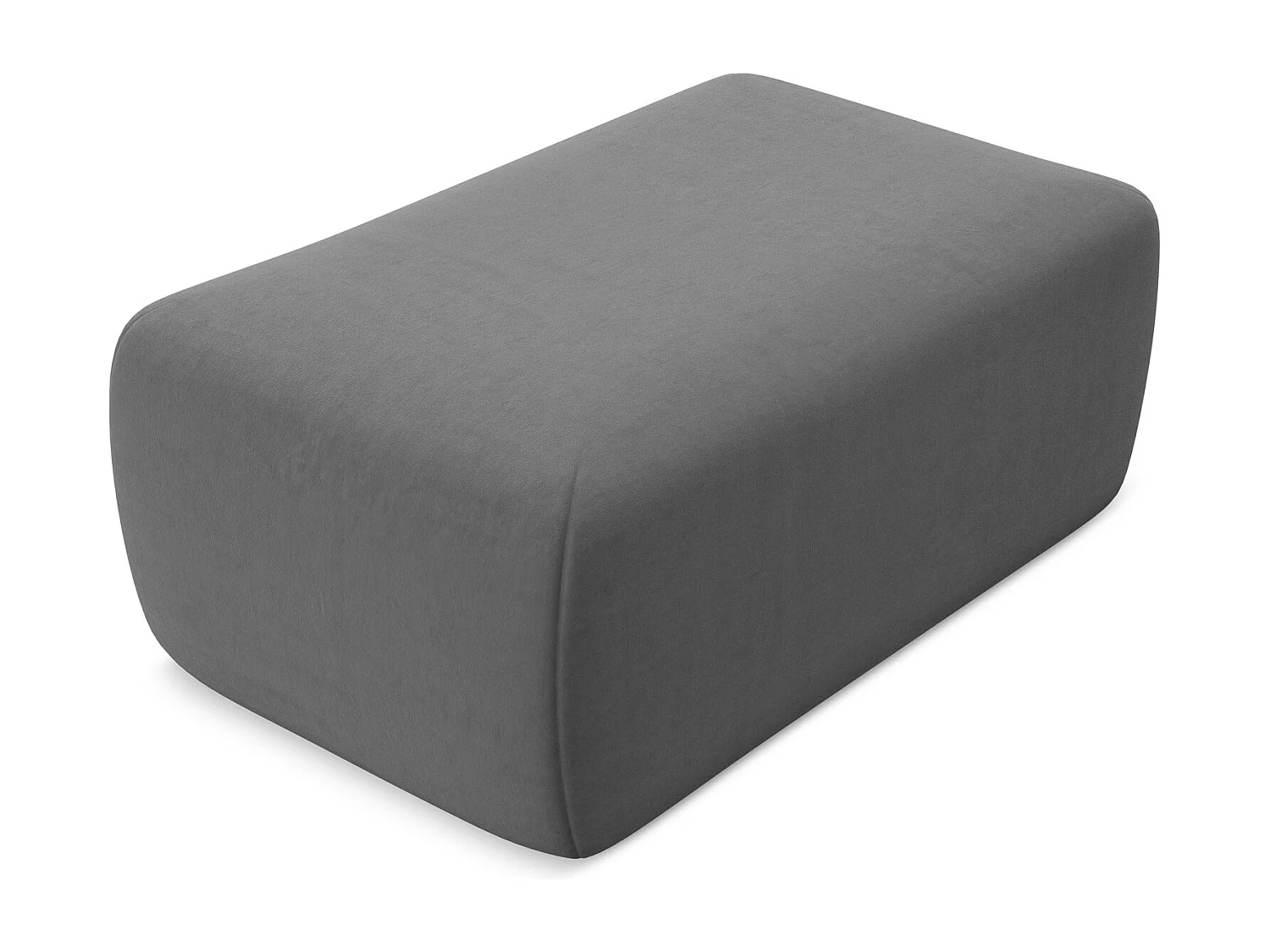 Pouf en velours - gris - KAPUA