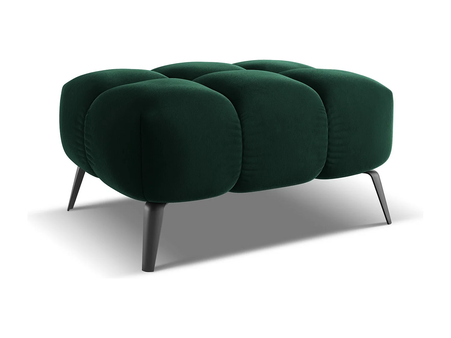 Pouf - Hocker - Samt - Flaschengrün - NALU