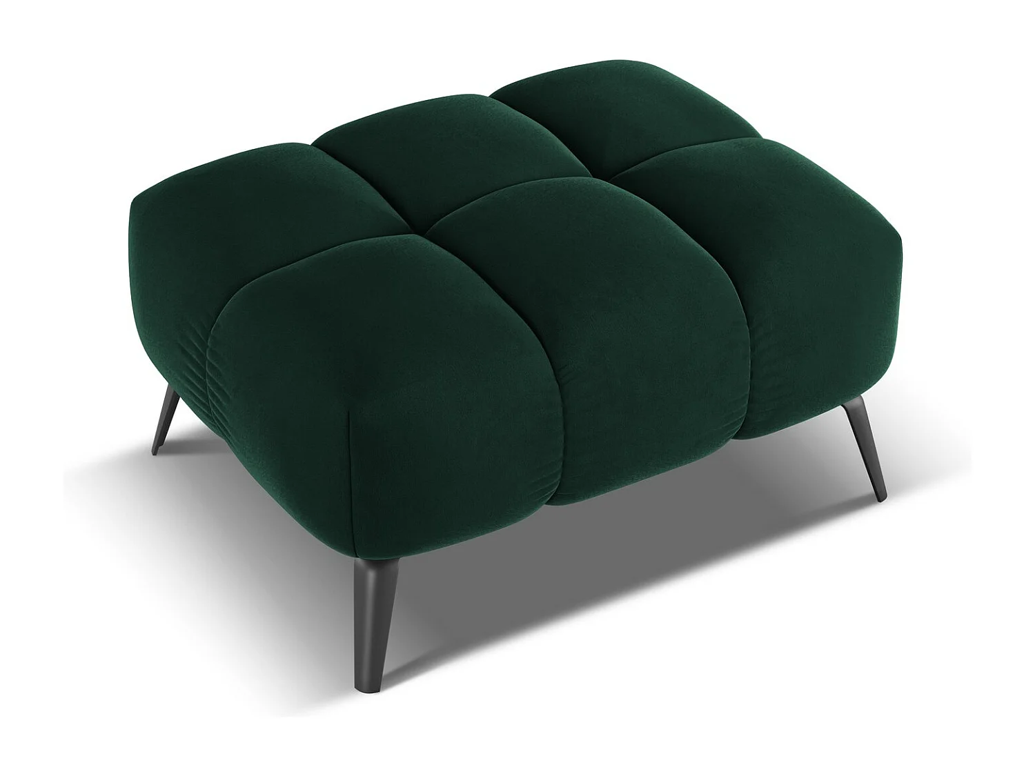 Pouf - Hocker - Samt - Flaschengrün - NALU