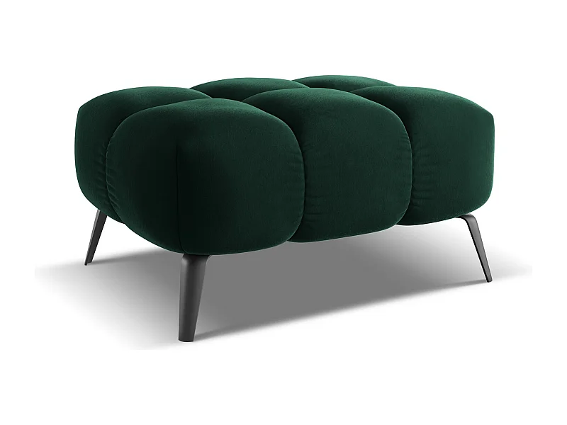 Poef van flessengroen velours - NALU