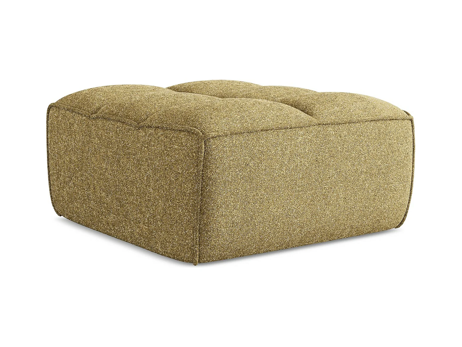 Pouf - Hocker - Strukturstoff - Senf - KALAI