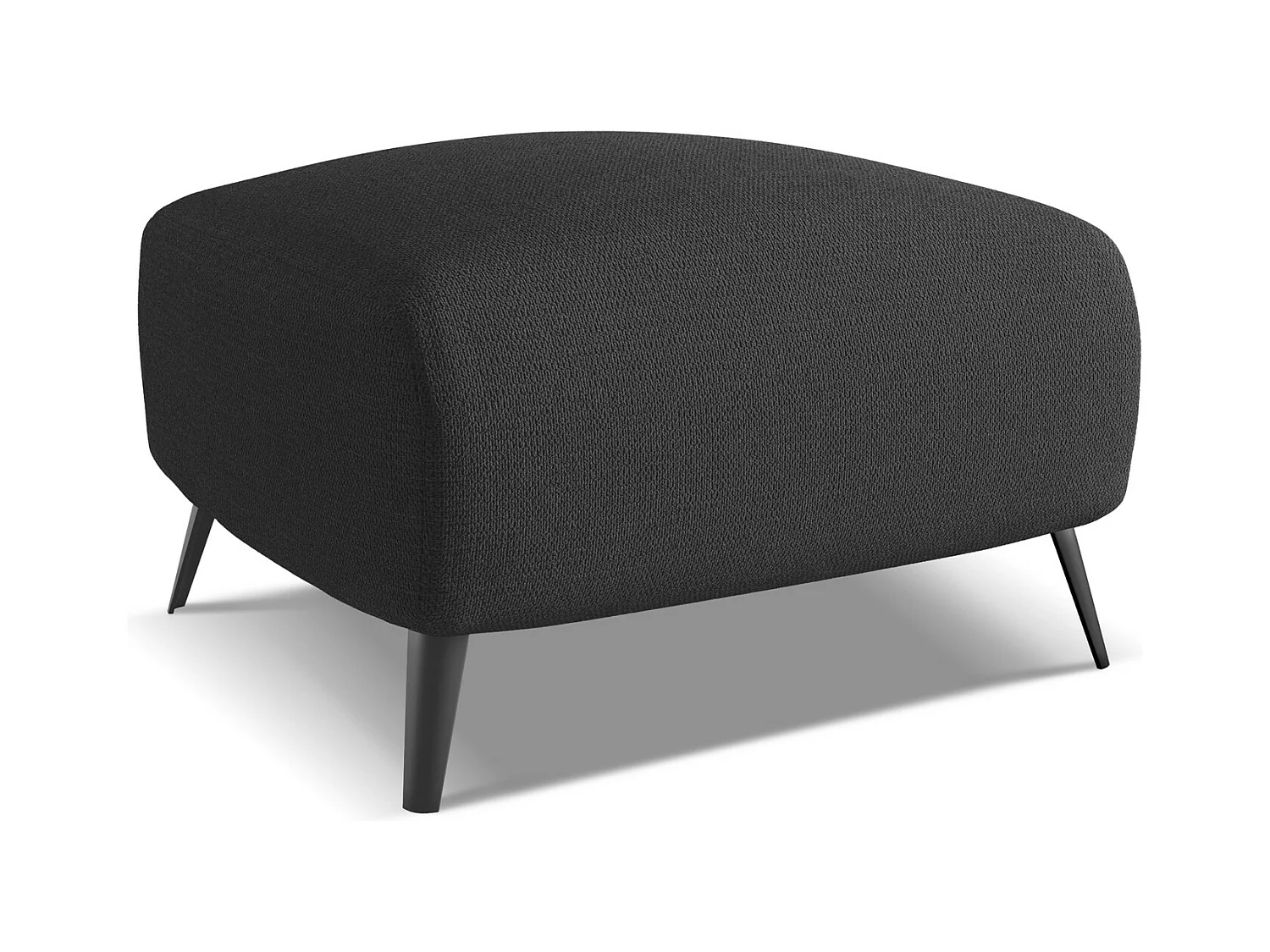 Pouf - Hocker - Chenille - Anthrazit - MALIE