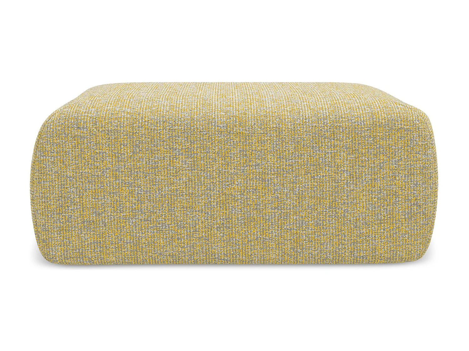 Pouf en tissu texturé - moutarde - KAPUA