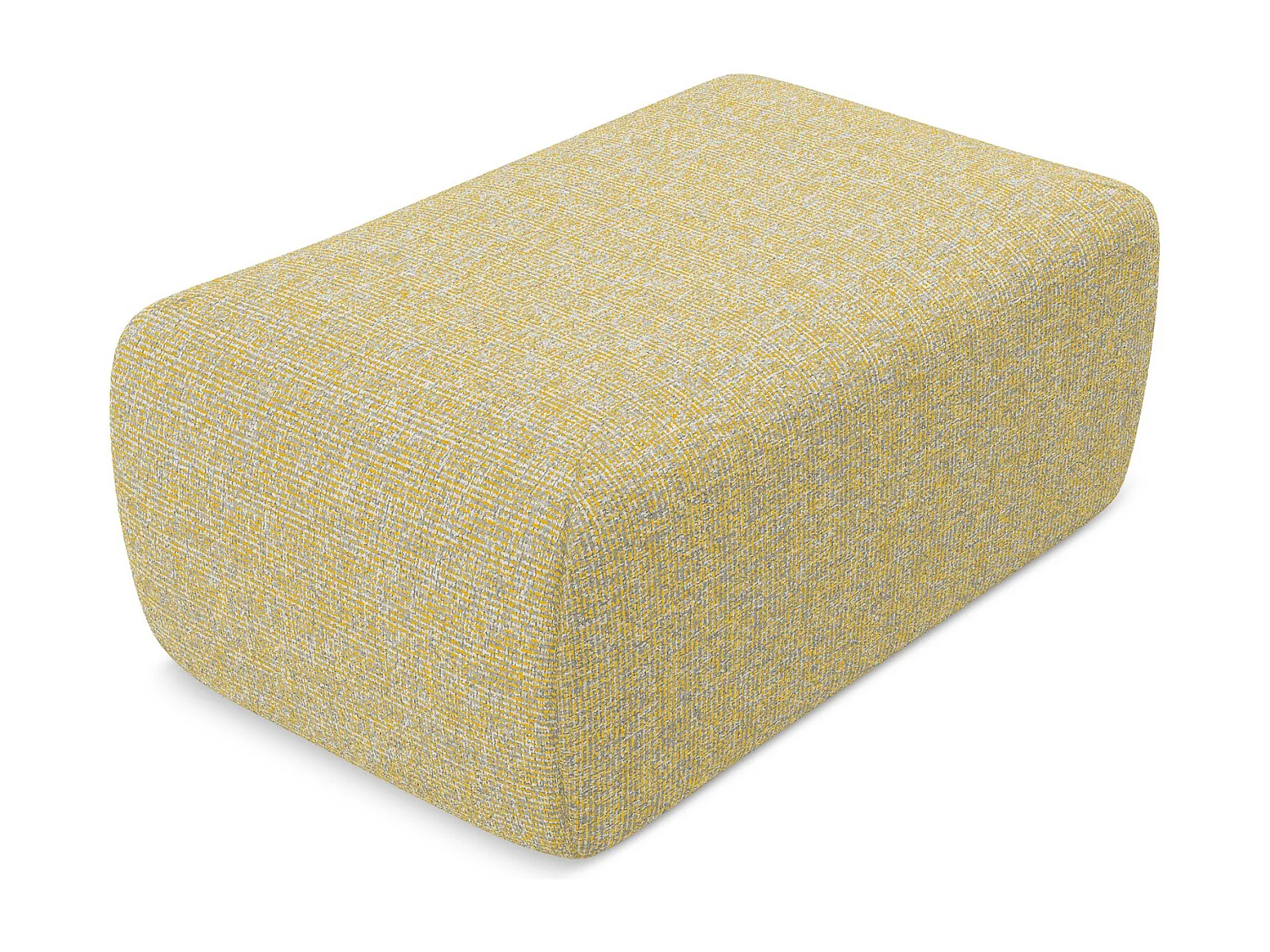 Pouf en tissu texturé - moutarde - KAPUA