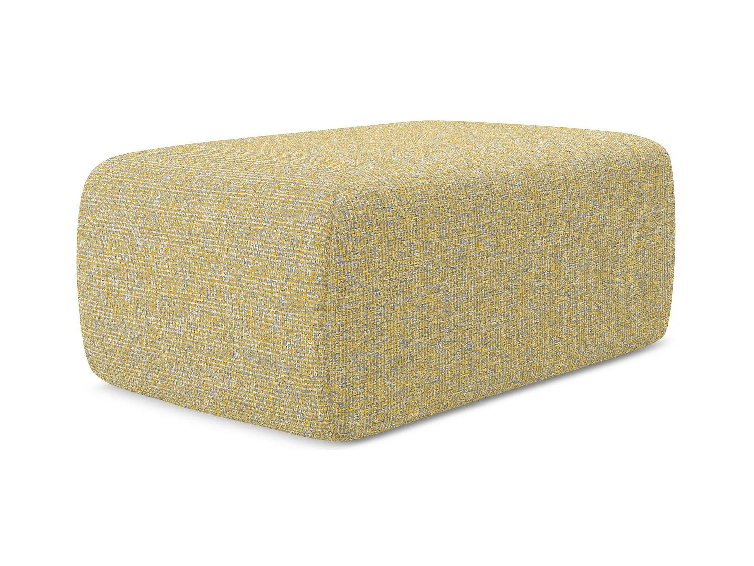 Pouf - Hocker - Strukturstoff - Senf - KAPUA