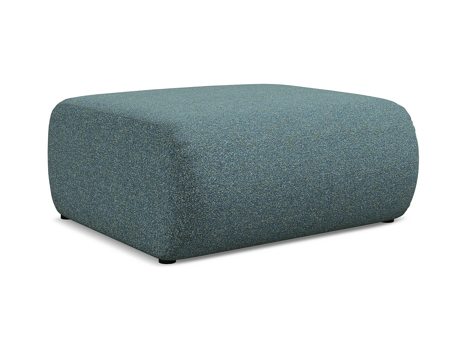 Pouf en tissu texturé - jeans - EKAHI