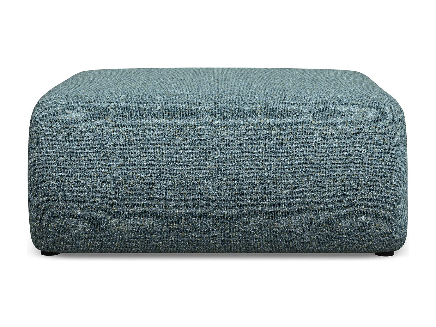 Pouf en tissu texturé - jeans - EKAHI