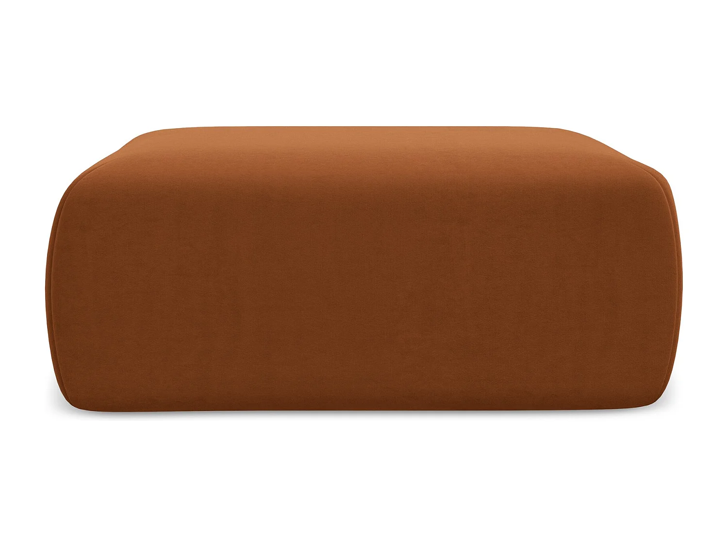 Poef van terracotta velours - KAPUA