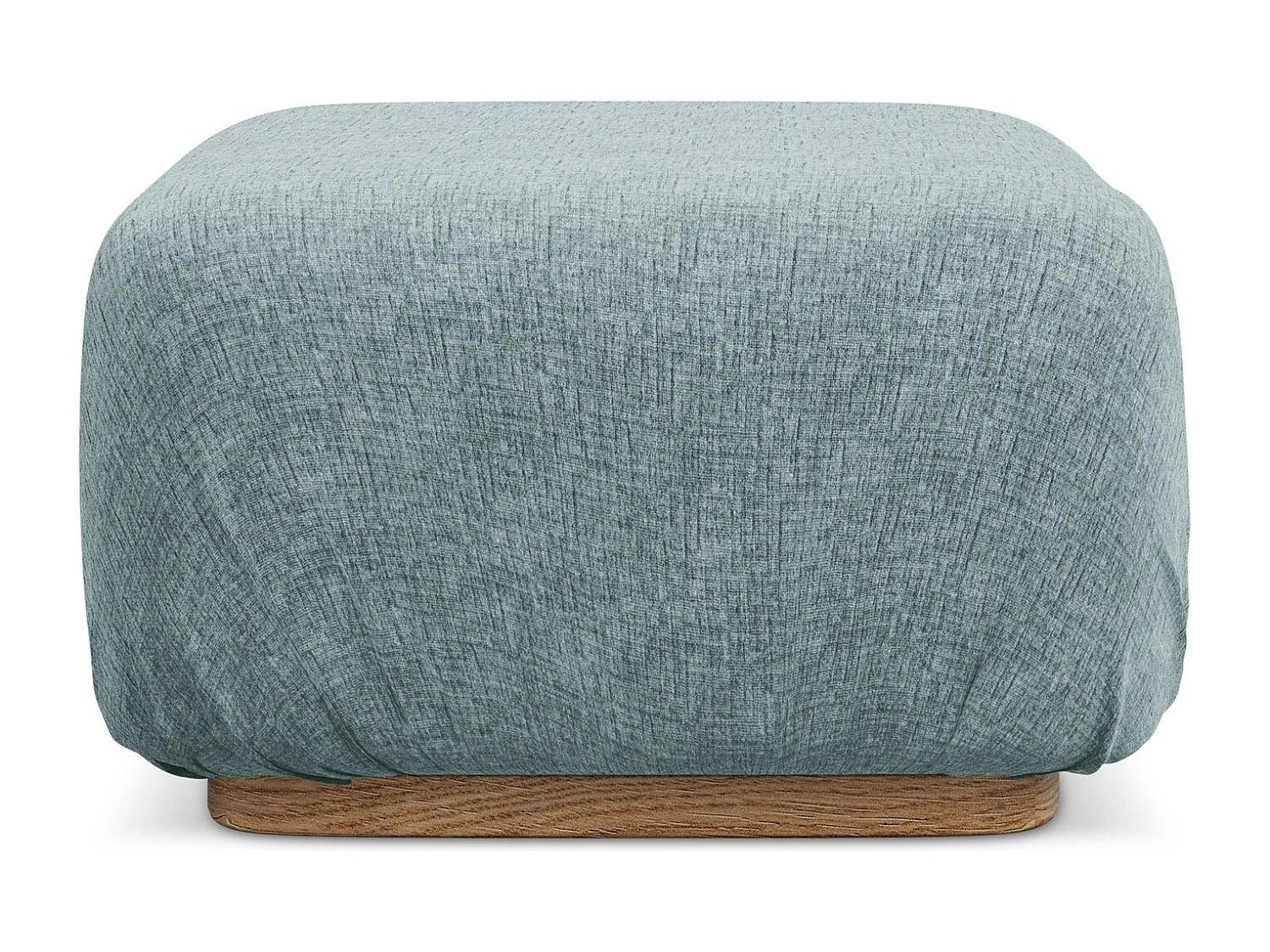 Pouf en tissu chenille - jeans - AILANI