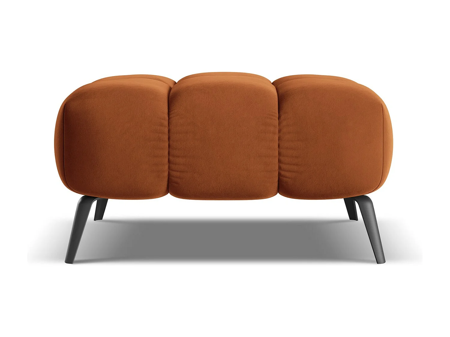 Poef van terracotta velours - NALU