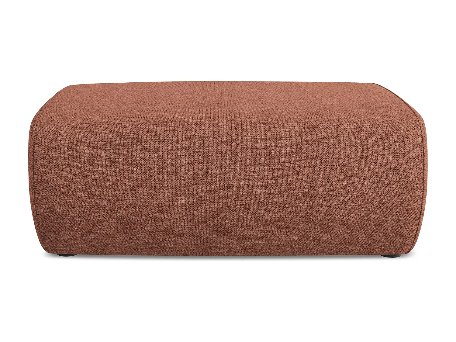 Pouf en tissu chenille - rose sourd - NANEA