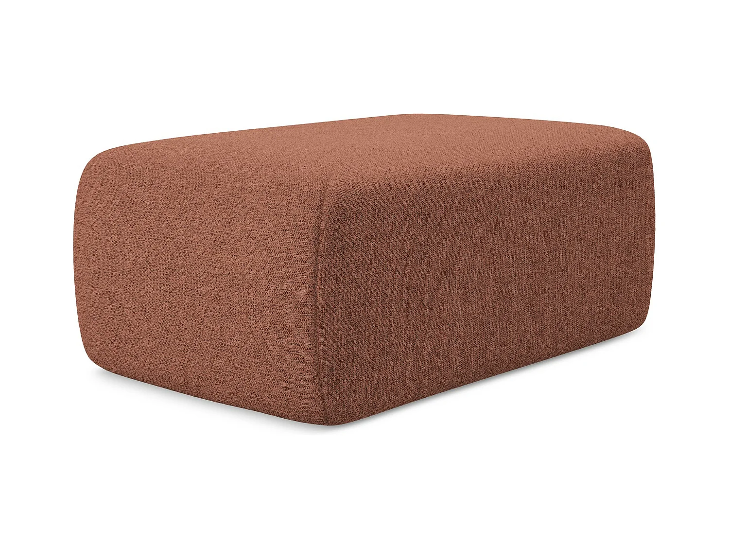 Pouf en tissu chenille - rose sourd - NANEA