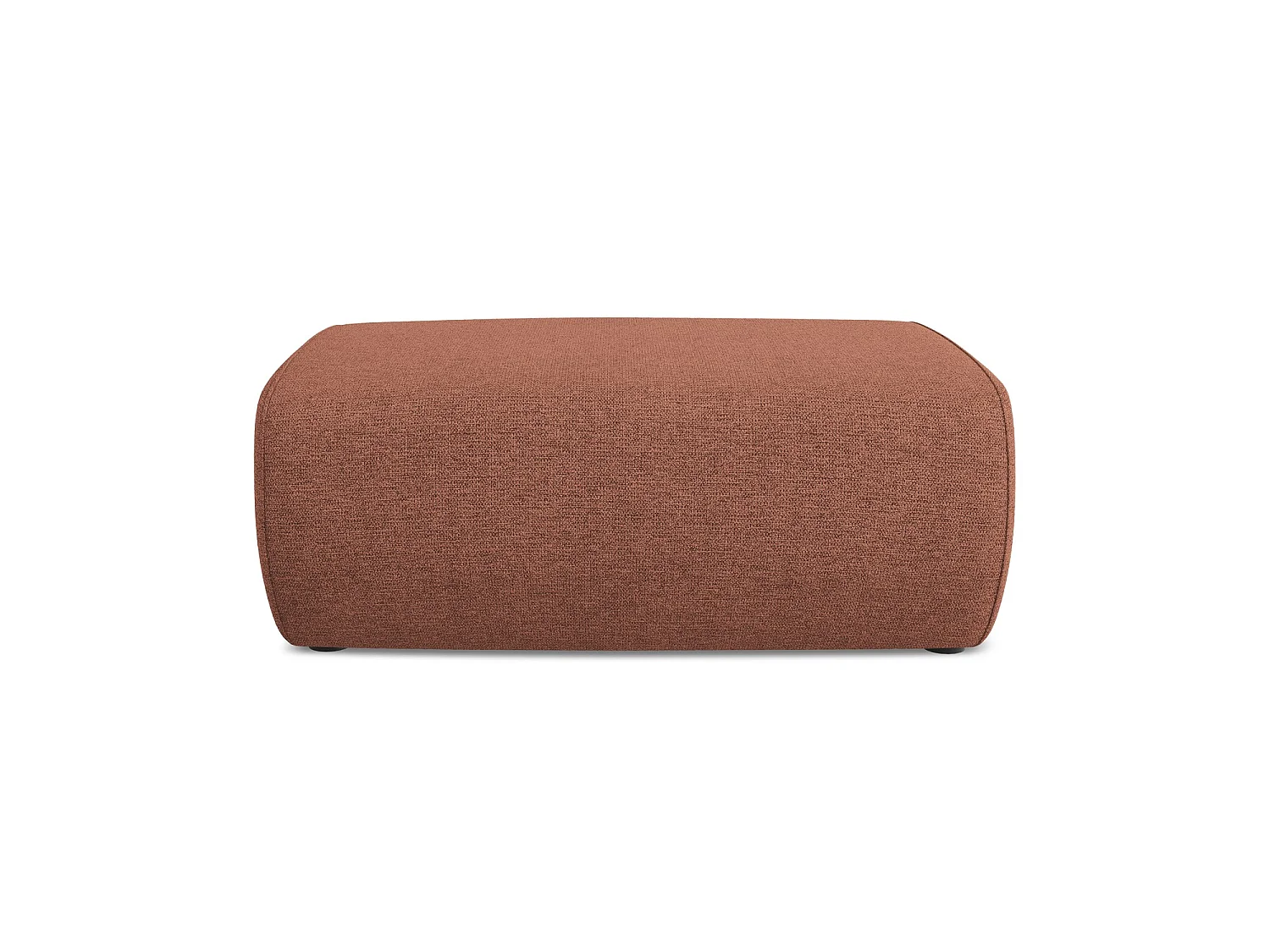 Poef van gedempt roze chenille stof - PALERMO