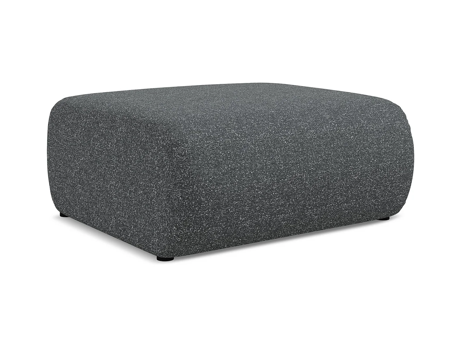 Pouf - Hocker - Strukturstoff - Graphit - EKAHI