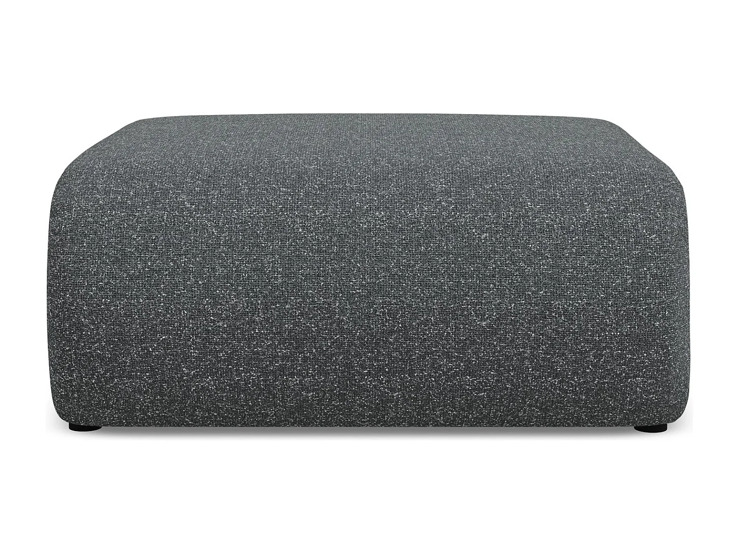 Pouf en tissu texturé - graphite - EKAHI