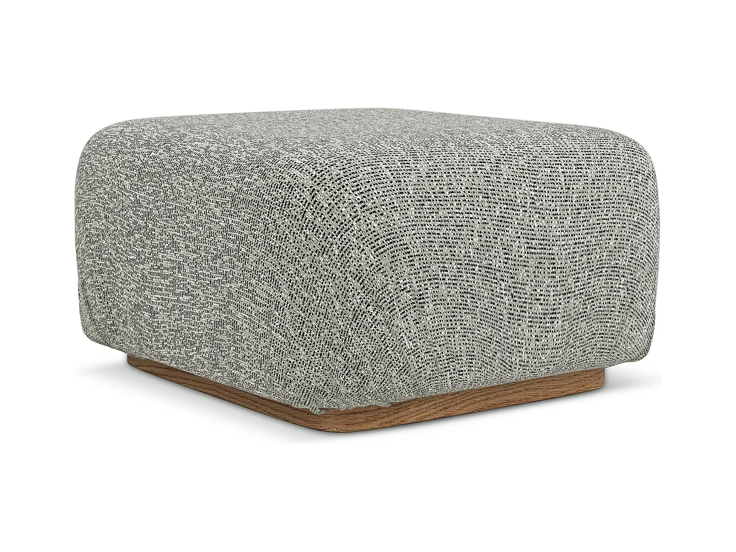 Pouf en tissu texturé - beige foncé - AILANI