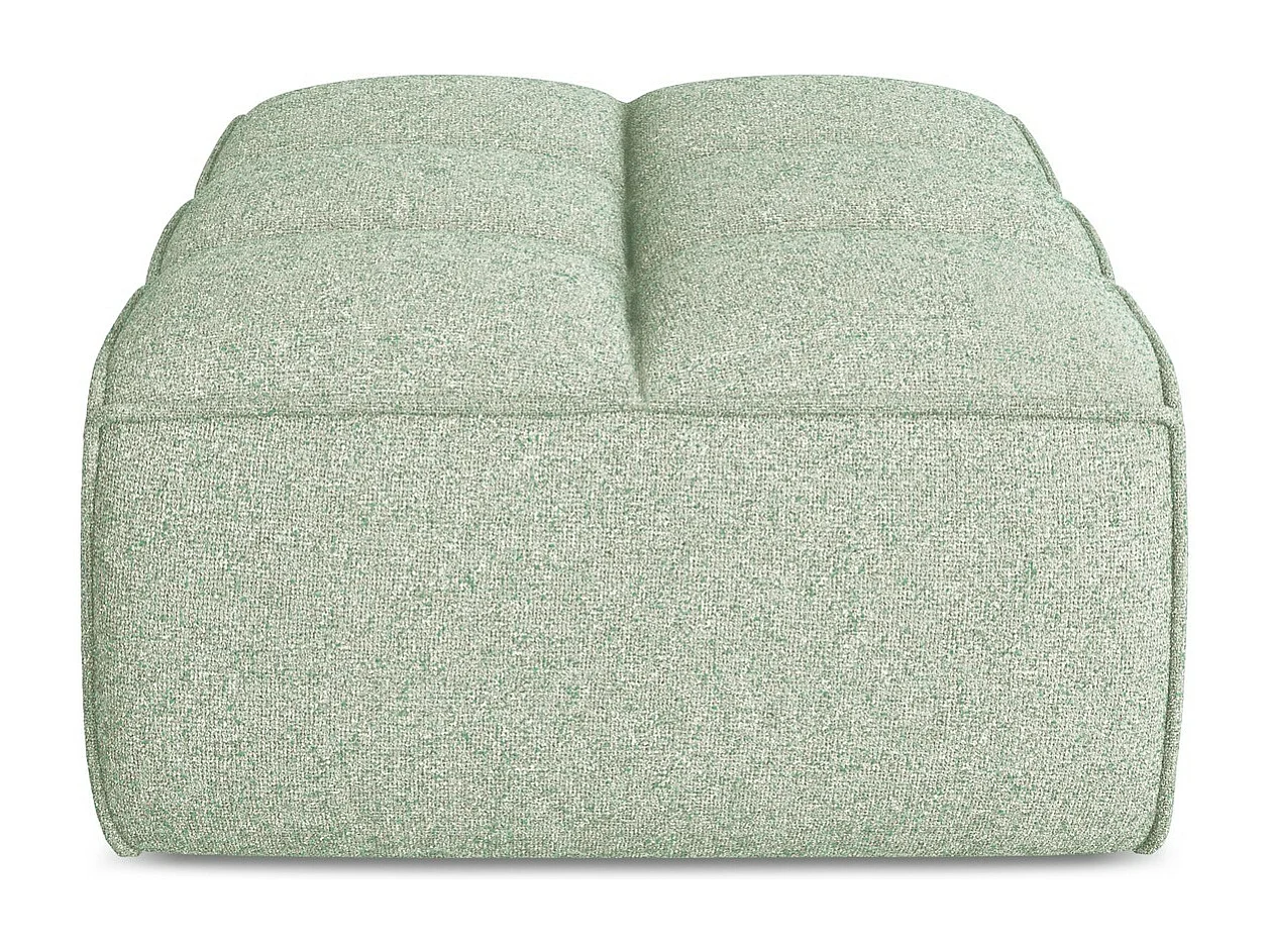 Puff em tecido texturizado verde claro - KALAI