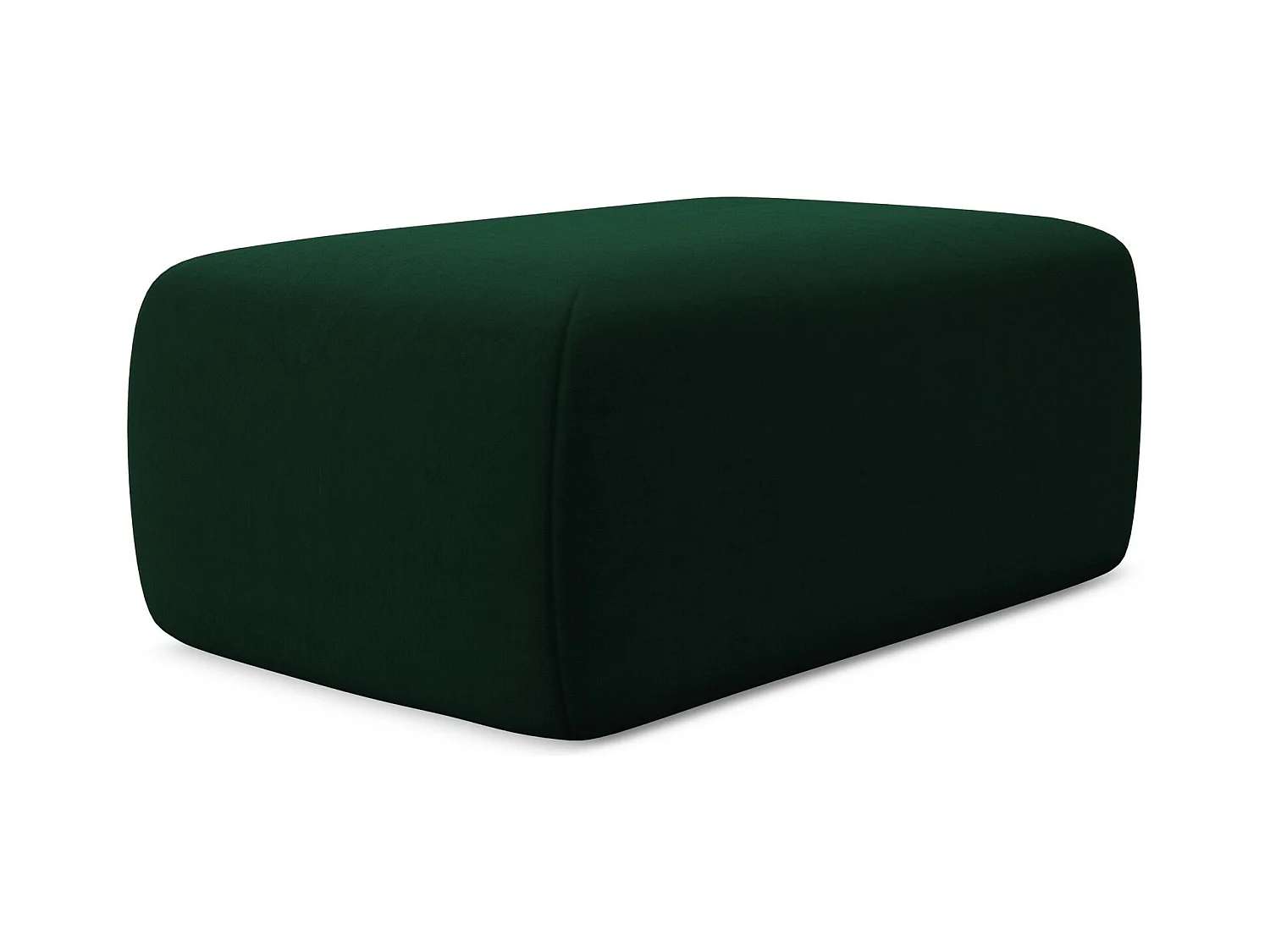 Pouf - Hocker - Samt - Flaschengrün - NANEA