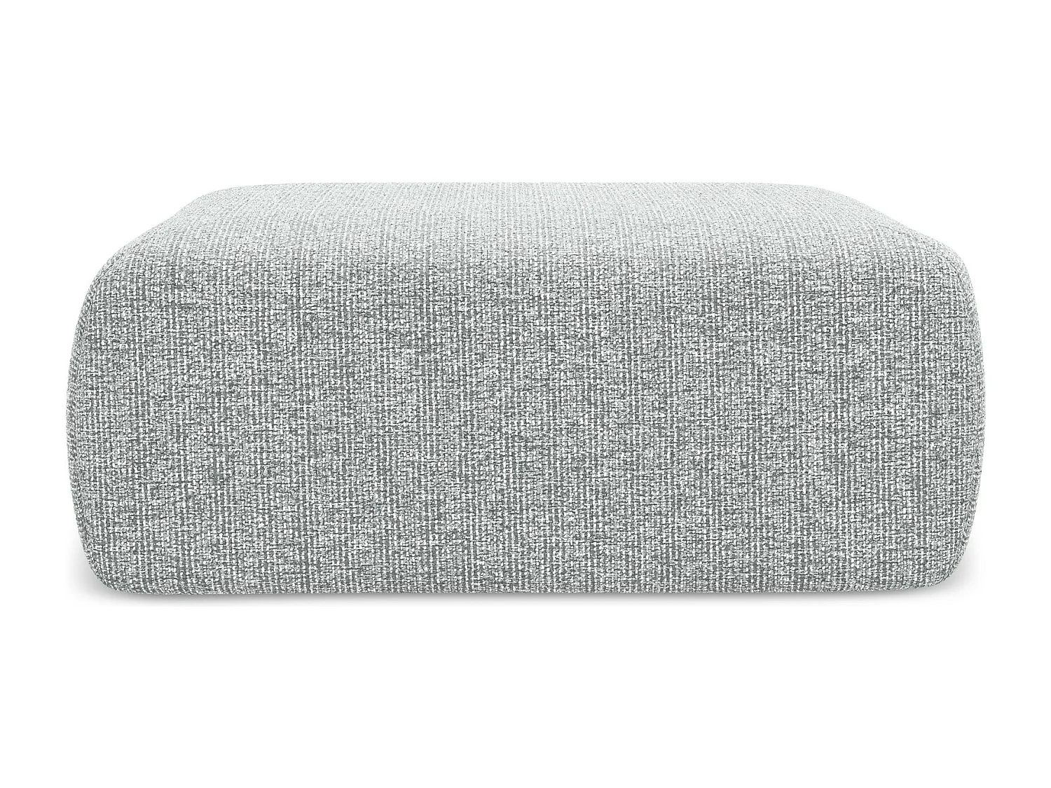 Puf de tela texturizada plata - KAPUA