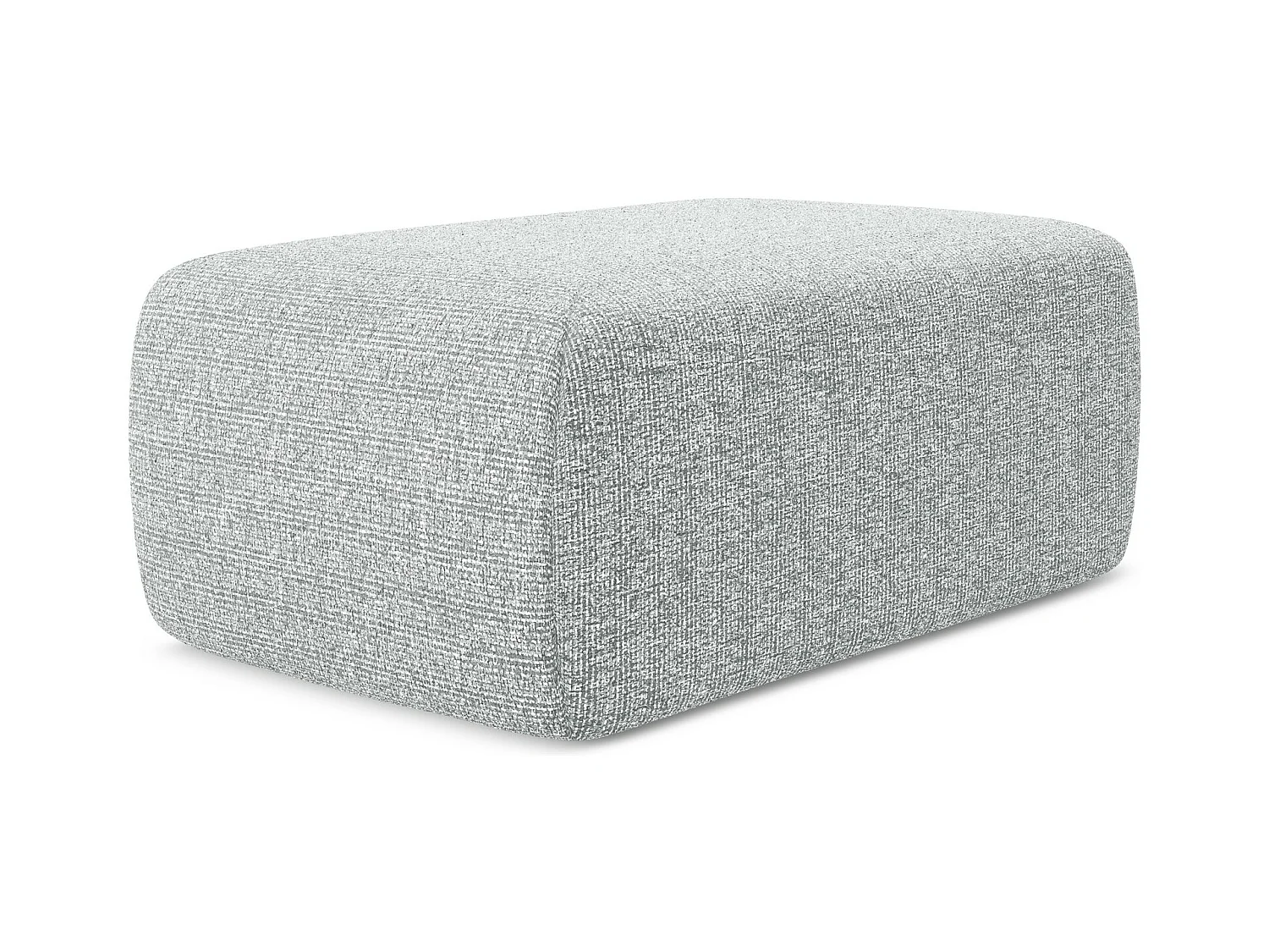 Pouf - Hocker - Strukturstoff - Silber - KAPUA
