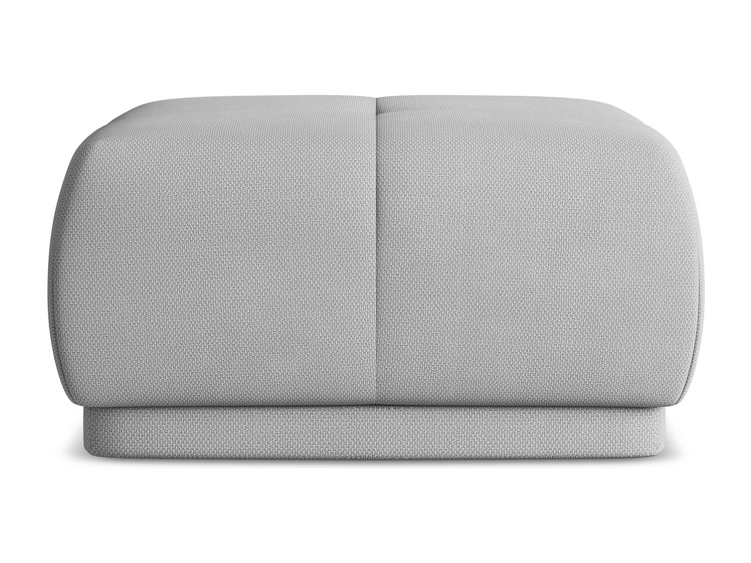 Pouf en tissu chenille - gris clair - HOKU