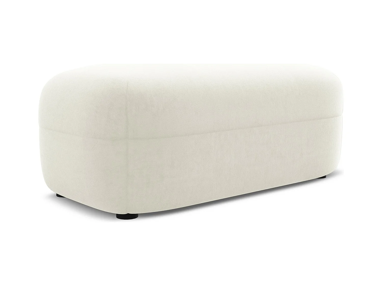 Pouf - Hocker - Samt - Hell beige - MOANA