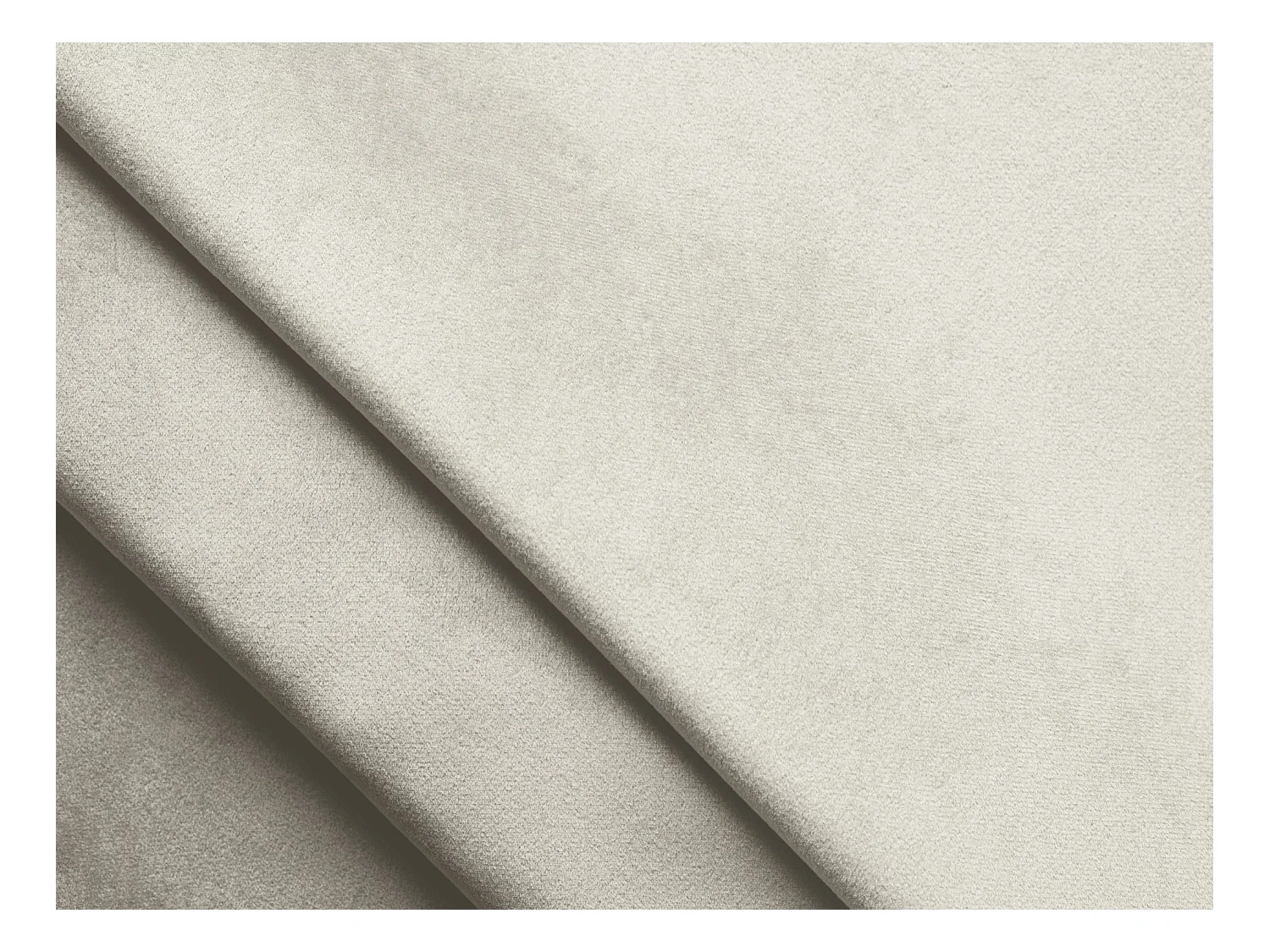 Puf de terciopelo beige claro - MOANA