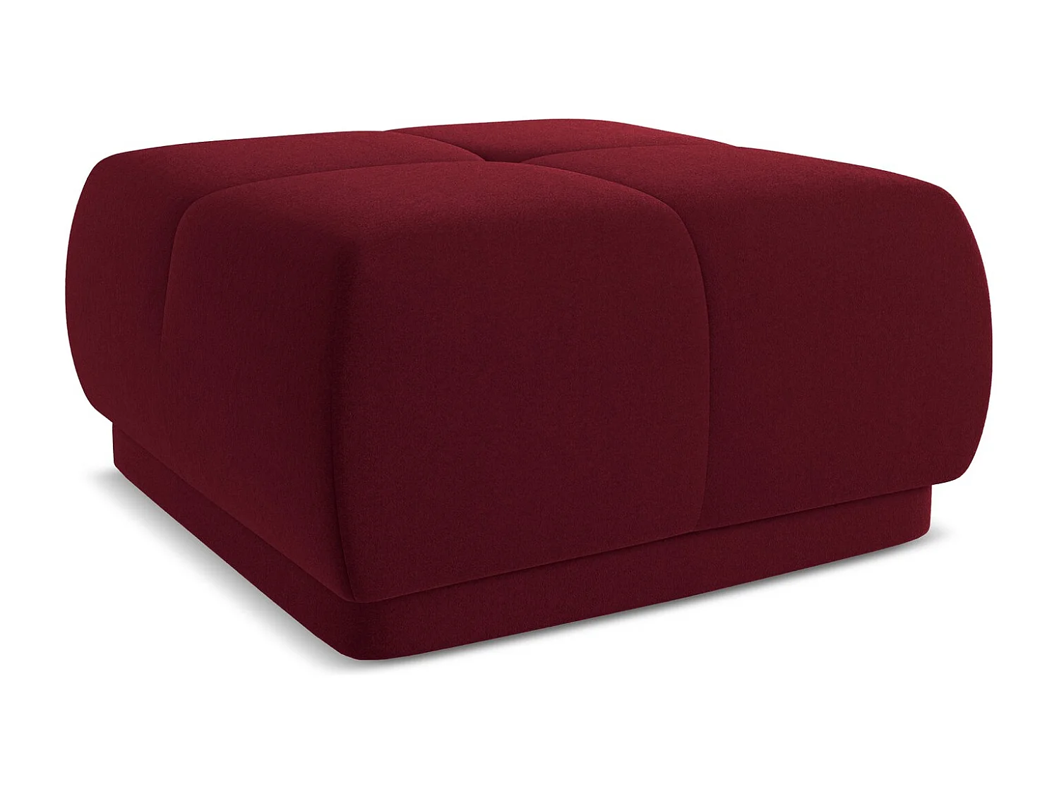 Pouf - Hocker - Samt - Burgund - HOKU
