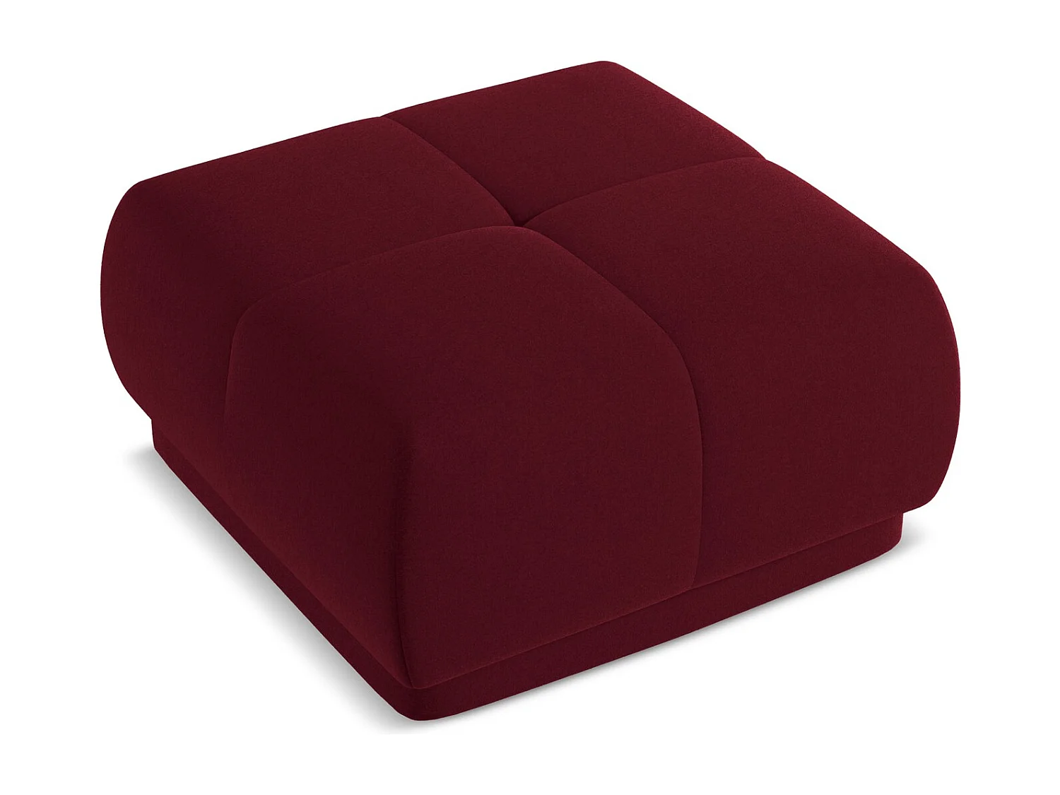 Pouf - Hocker - Samt - Burgund - HOKU