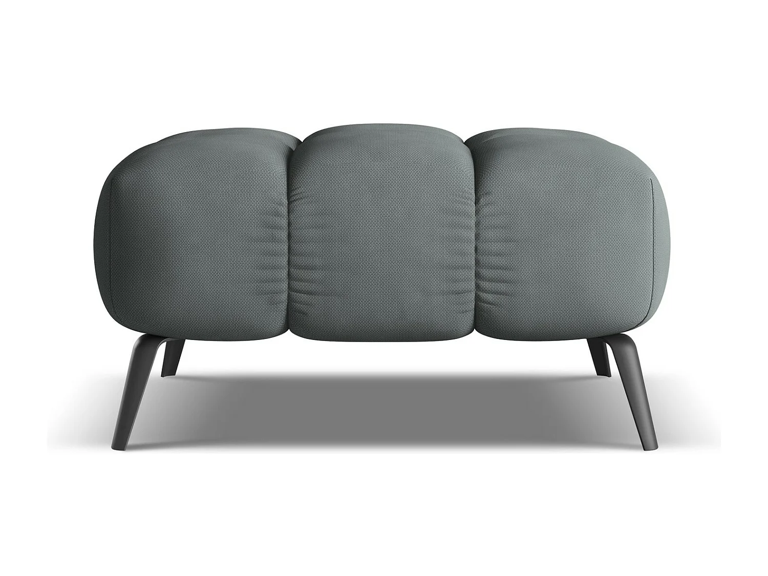 Pufa - z tkaniny szenilowej - grafitowy - NALU