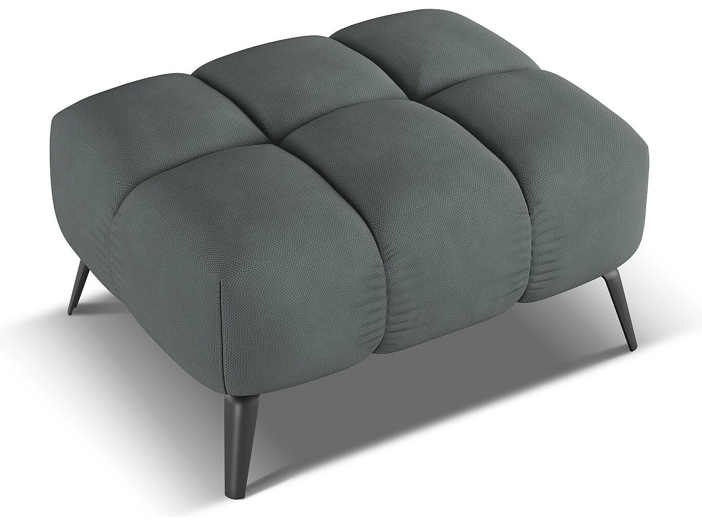 Pufa - z tkaniny szenilowej - grafitowy - NALU