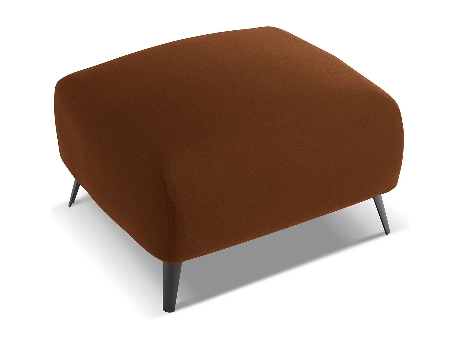 Poef van terracotta velours - MALIE