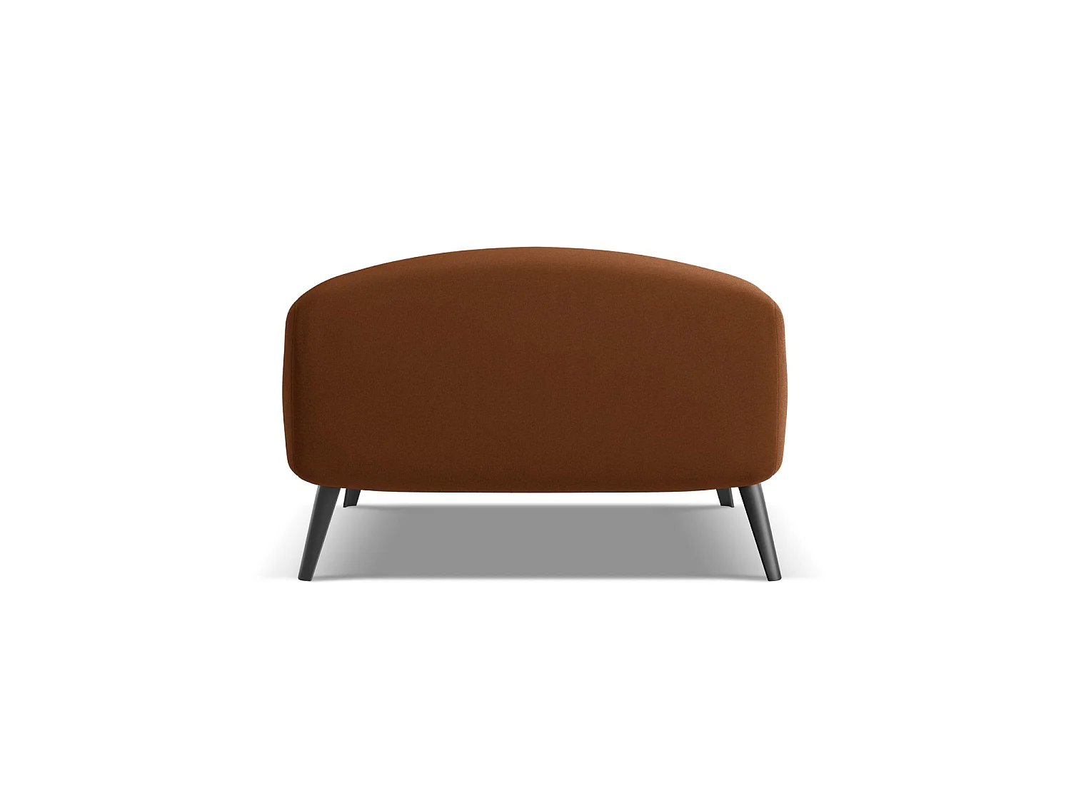 Pouf en velours - terre cuite - GENOVA