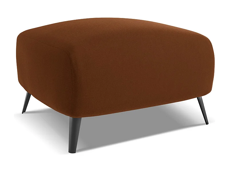 Poef van terracotta velours - MALIE