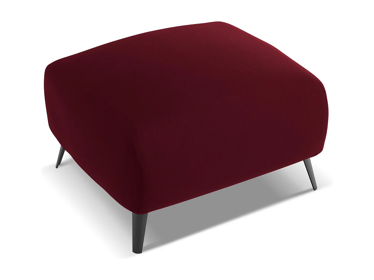 Pouf - Hocker - Samt - Burgund - MALIE