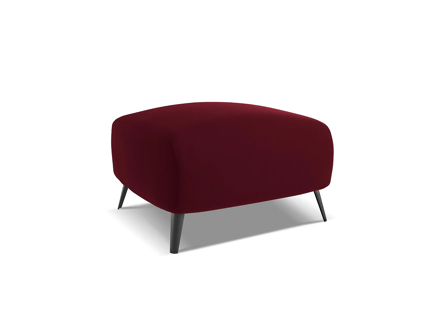 Pouf en velours - bourgogne - GENOVA
