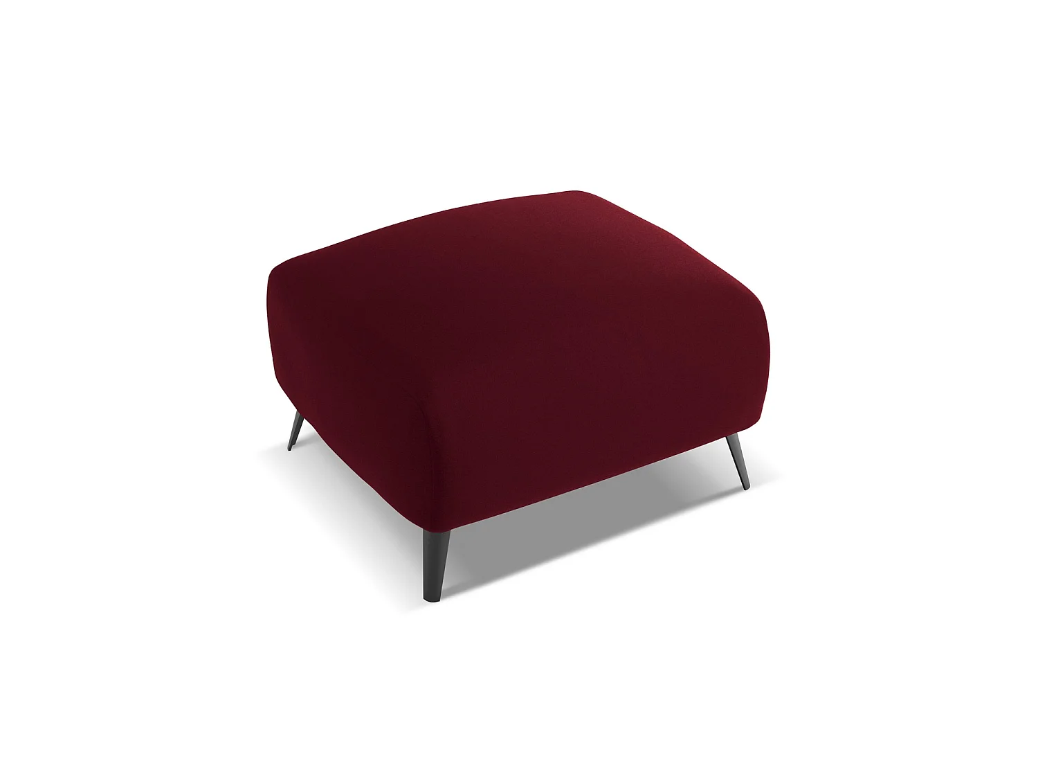 Pouf en velours - bourgogne - GENOVA