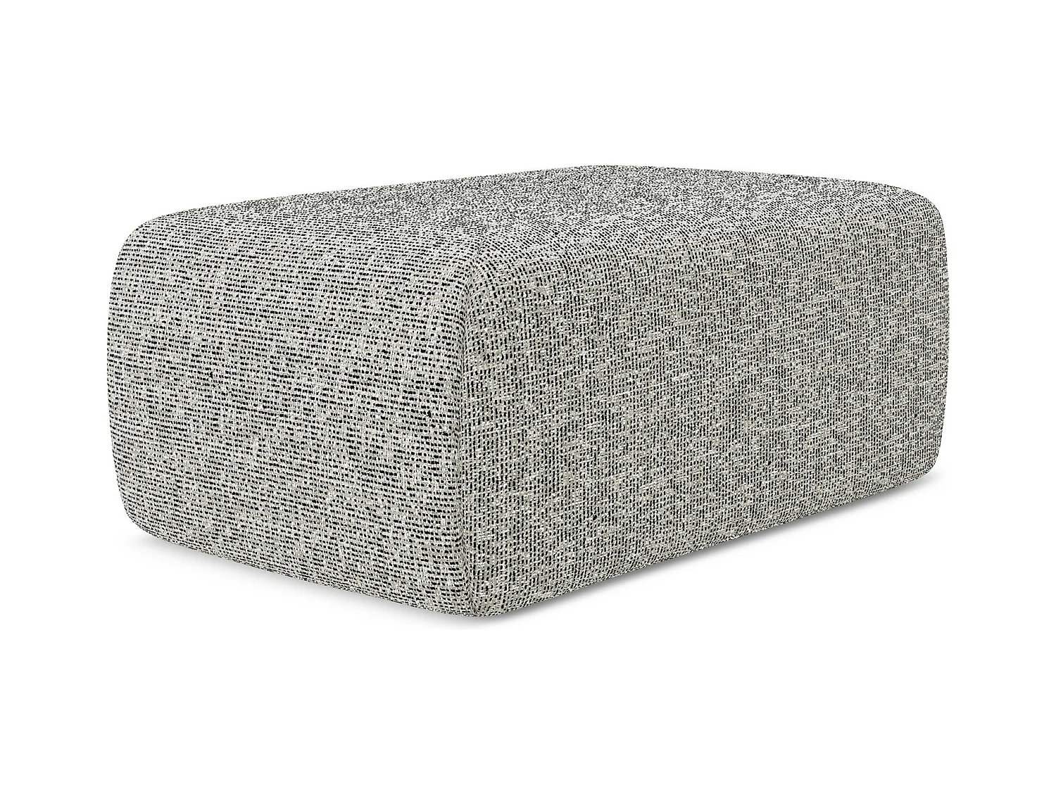 Pouf - Hocker - Strukturstoff - Dunkelbeige - KAPUA