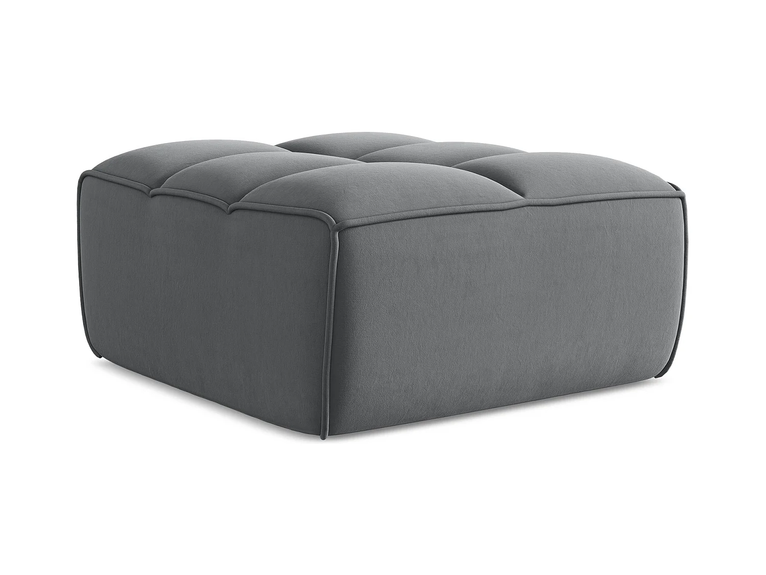 Pouf en velours - acier - KALAI
