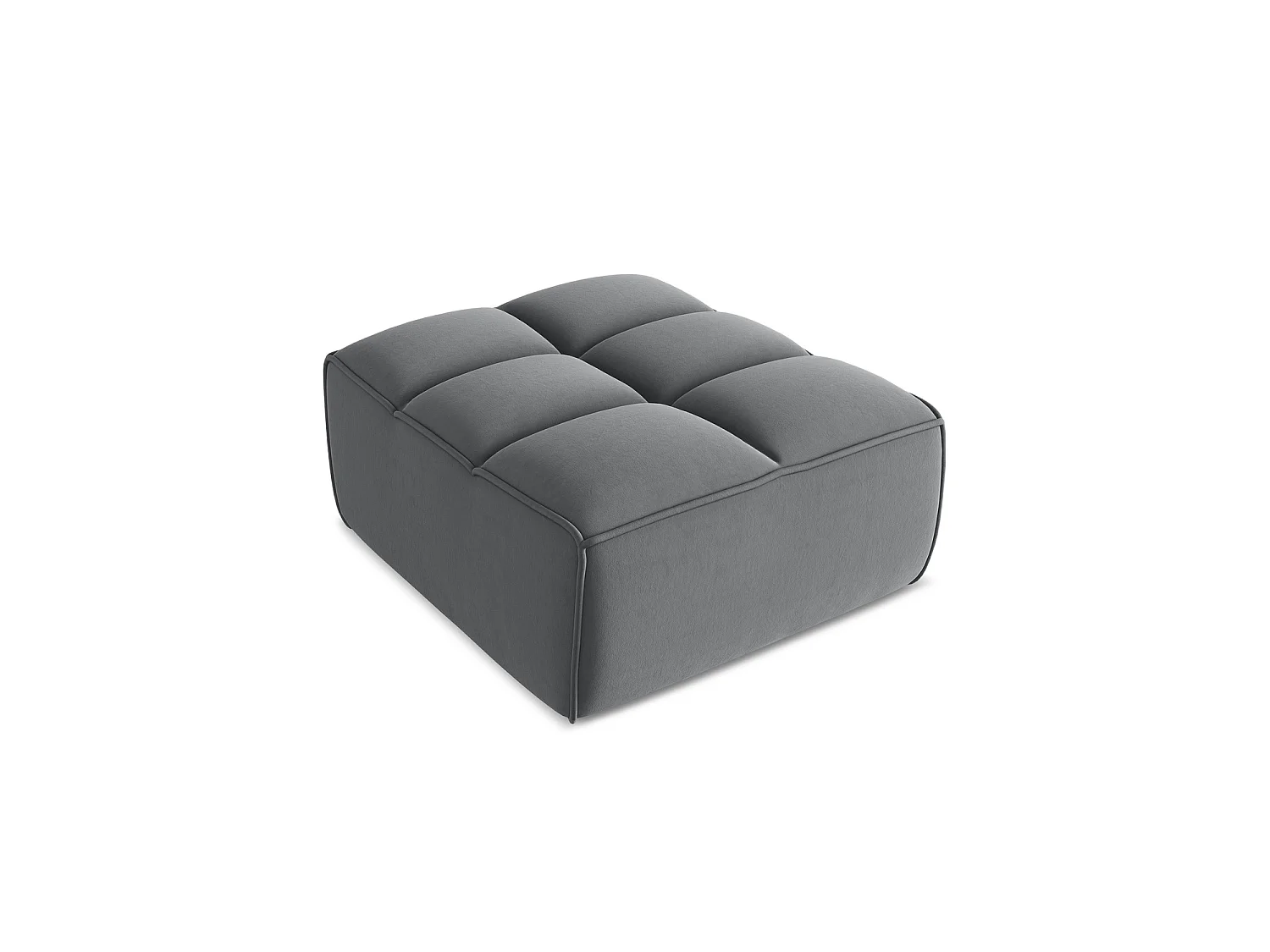Pouf en velours - acier - BELLUNO