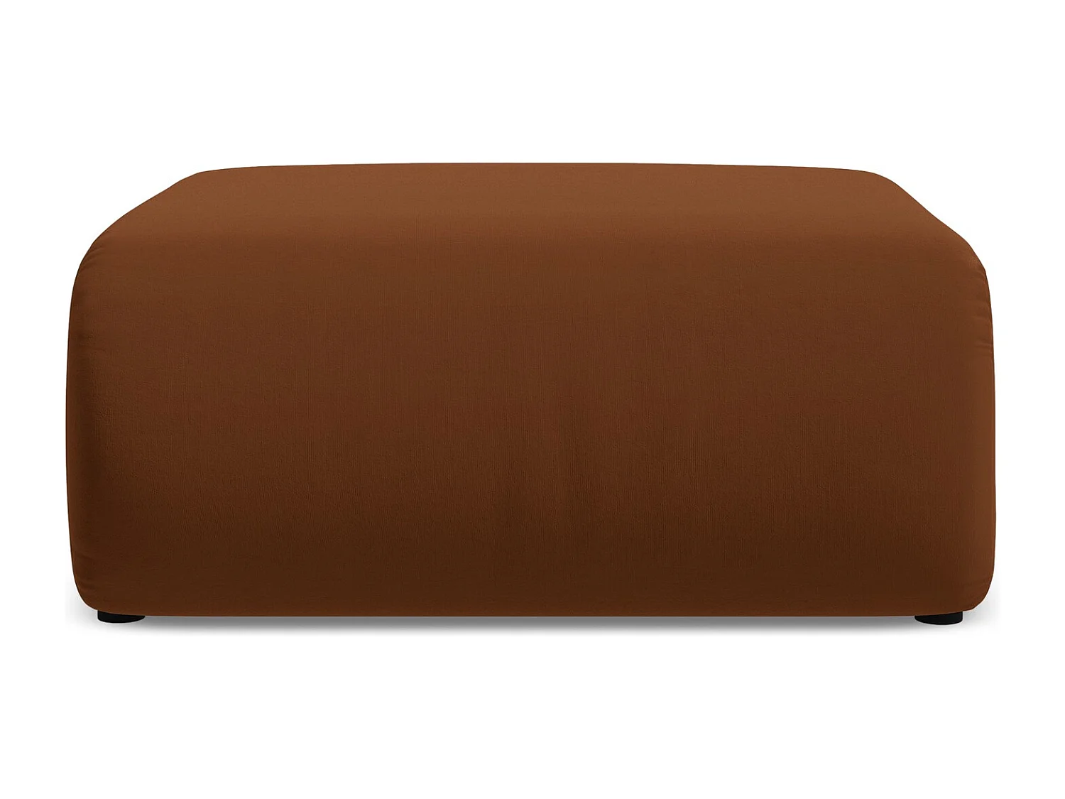 Poef van terracotta velours - EKAHI