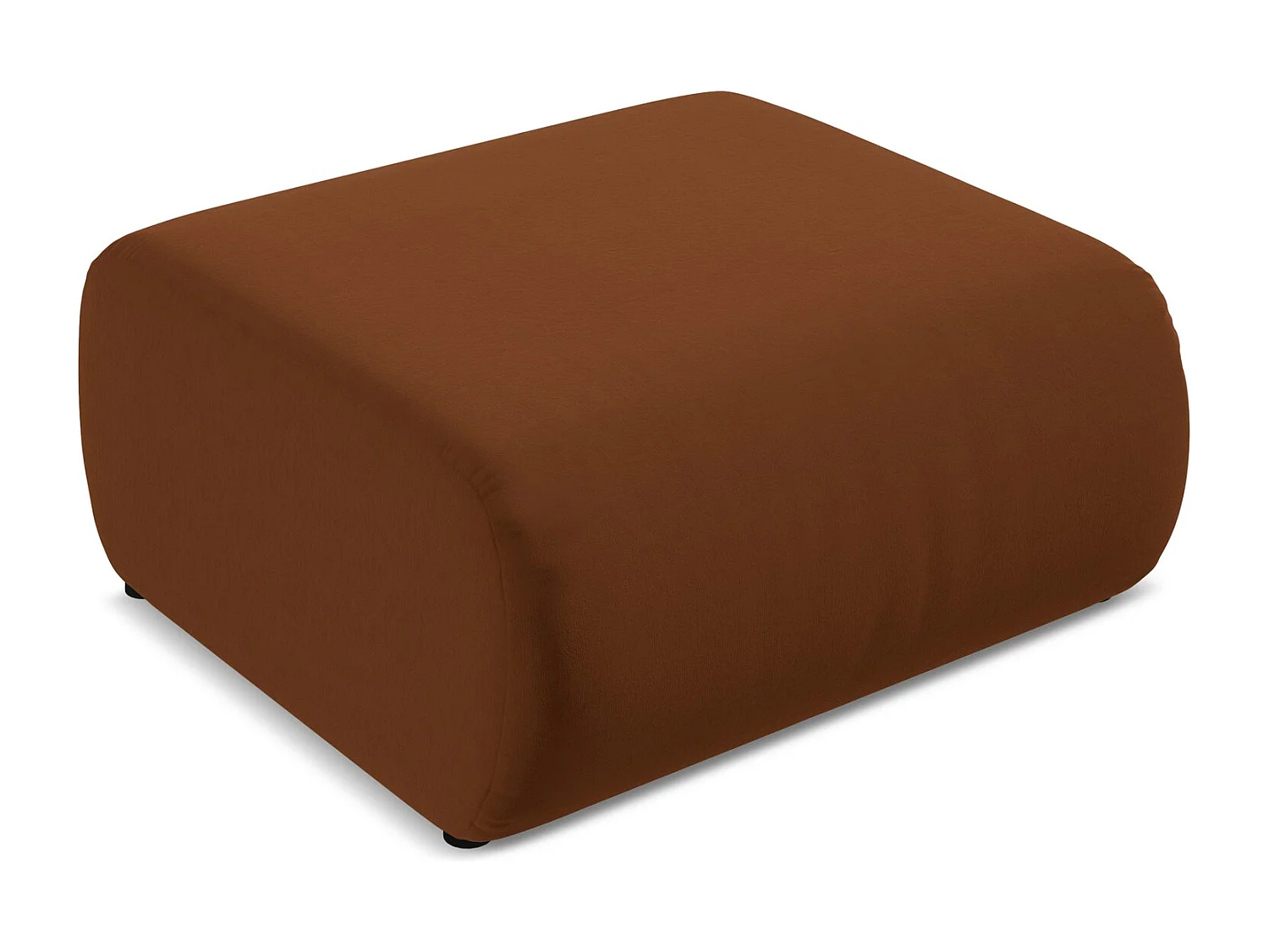 Poef van terracotta velours - EKAHI