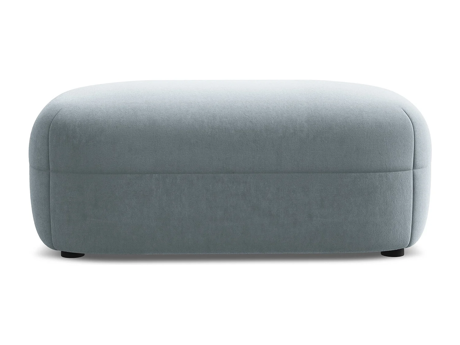 Pouf - Hocker - Samt - Hellblau - MOANA