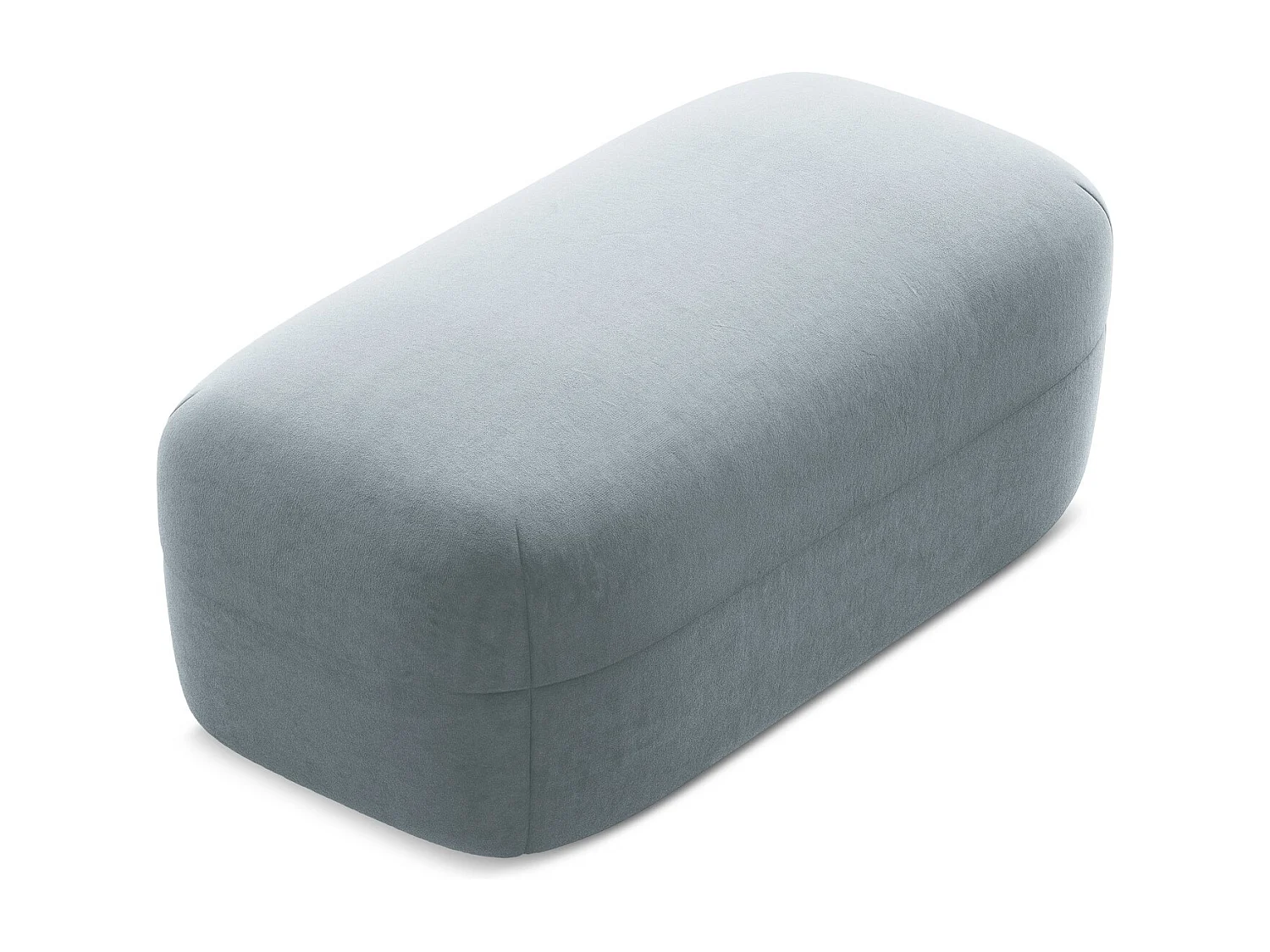Pouf - Hocker - Samt - Hellblau - MOANA