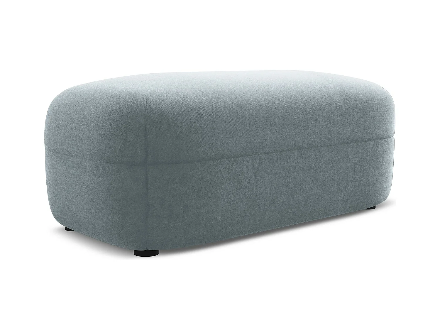 Pouf - Hocker - Samt - Hellblau - MOANA