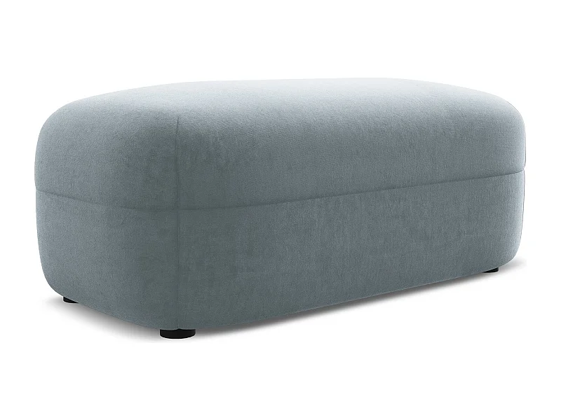 Pouf en velours - bleu clair - MOANA