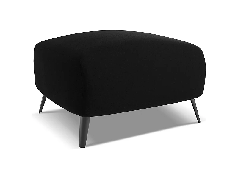 Pouf - Hocker - Samt - Schwarz - MALIE