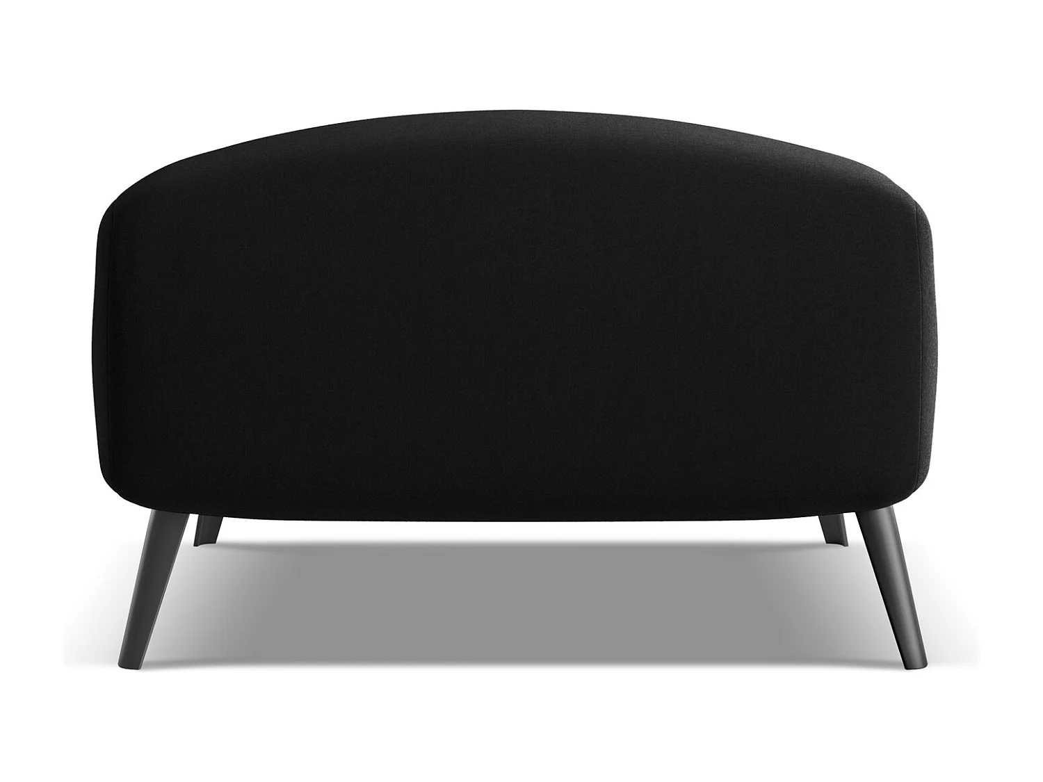 Pouf - Hocker - Samt - Schwarz - MALIE