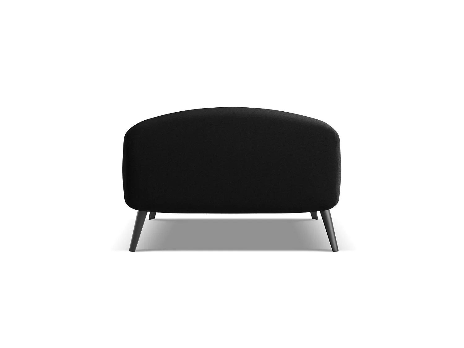 Pouf en velours - noir - GENOVA